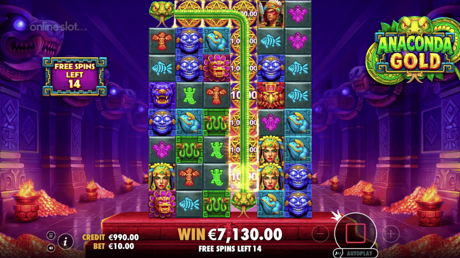 anaconda gold slot free spins
