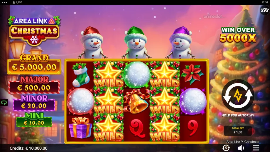 area link christmas slot base game