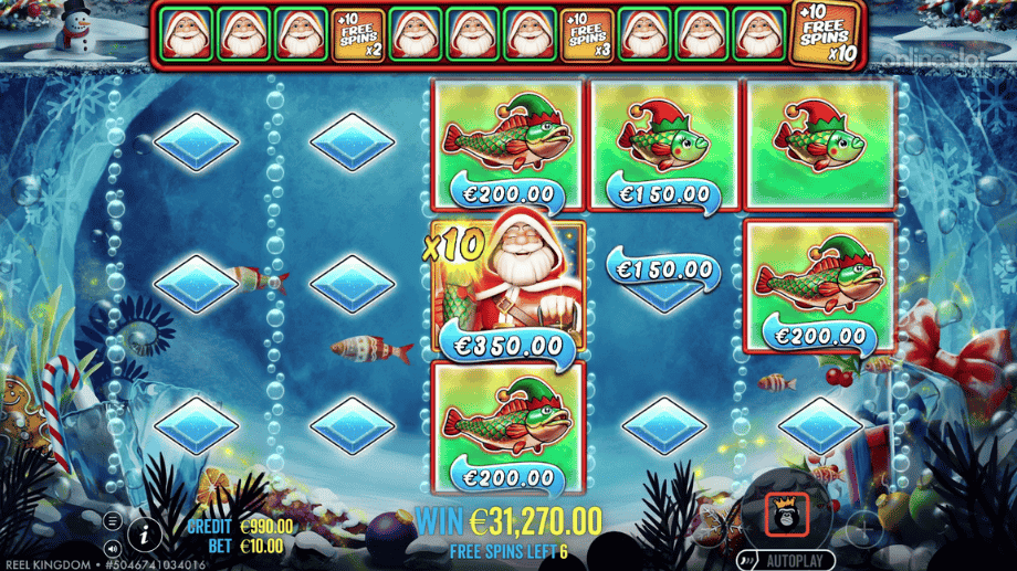 big bass christmas frozen lake slot free spins
