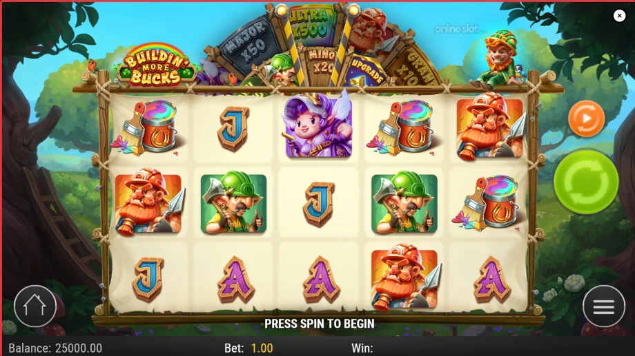 buildin more bucks slot base game