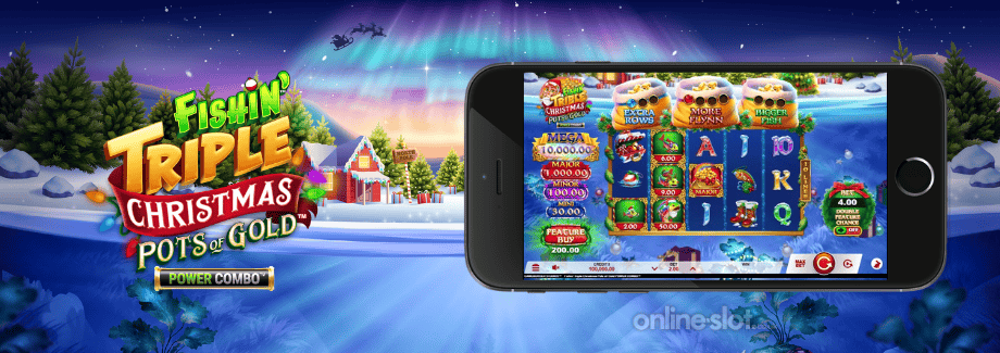 fishin triple christmas pots of gold mobile slot