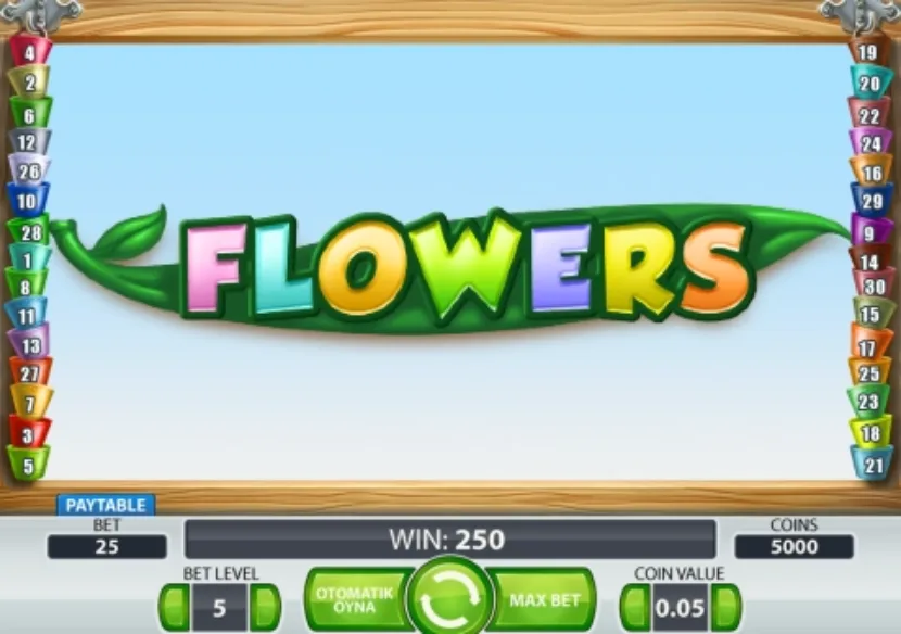 flowers slot logo