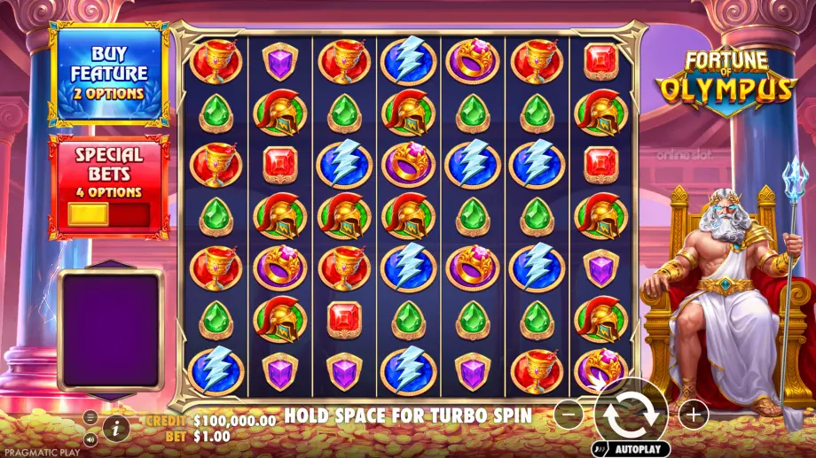fortune of olympus slot base game