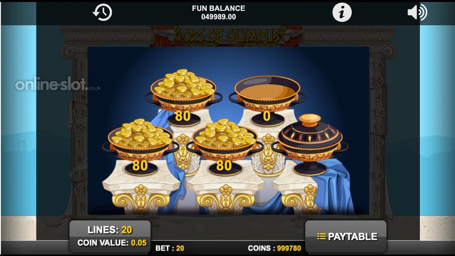 gods of olympus slot bonus game