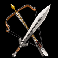 gods of olympus sword and bow symbol
