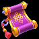 lucky fortune tree purple scroll symbol