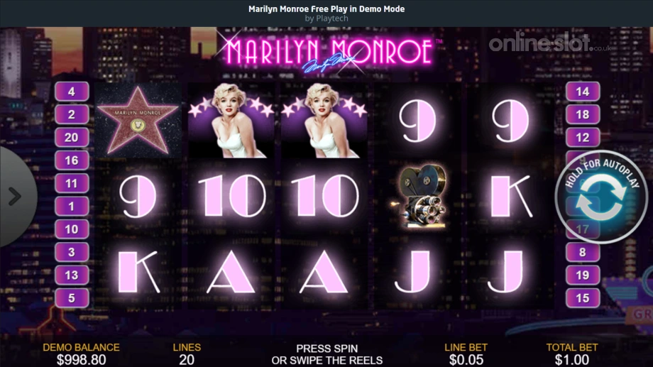 marilyn monroe slot base game