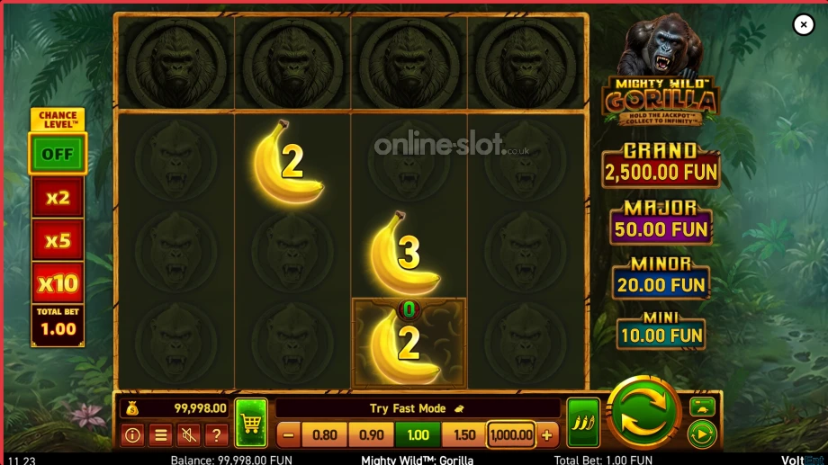 mighty wild gorilla slot base game