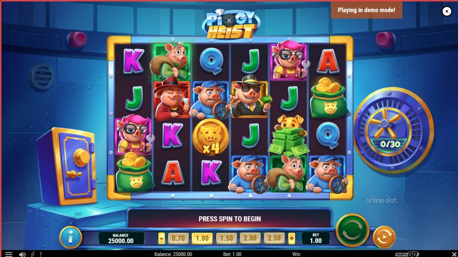 piggy heist slot base game