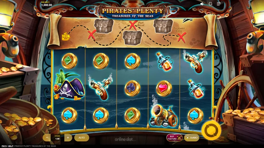 pirates plenty treasures of the seas slot base game