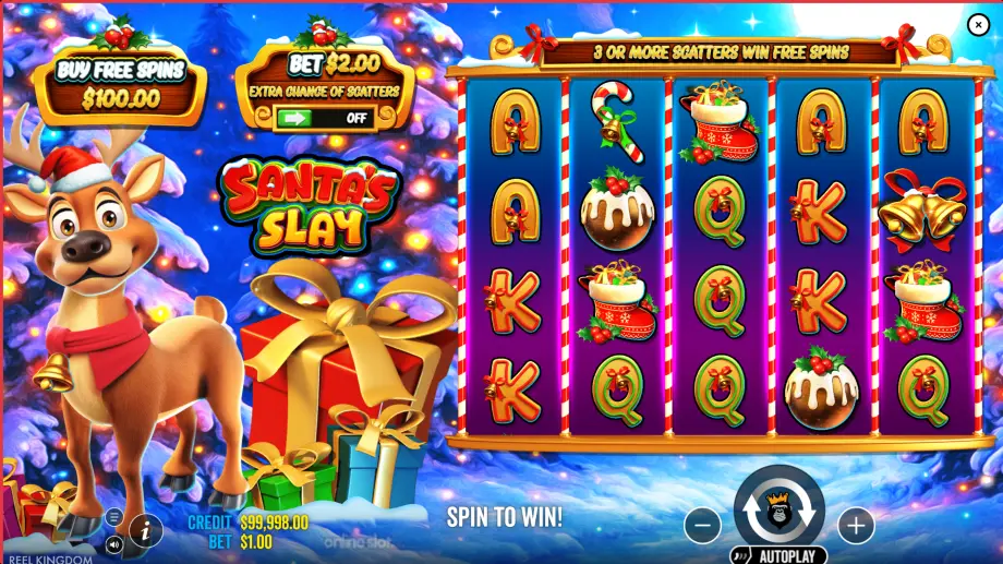 santas slay slot base game