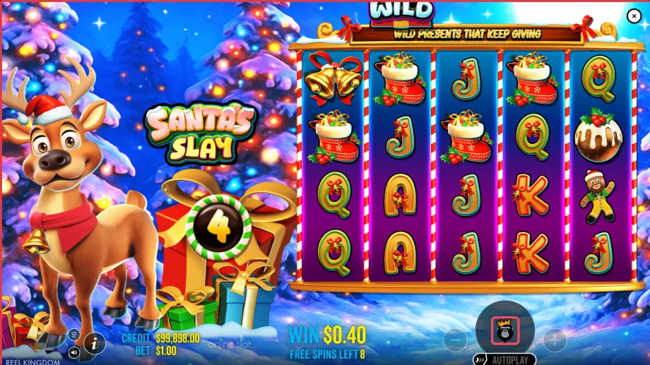 santas slay slot free spins