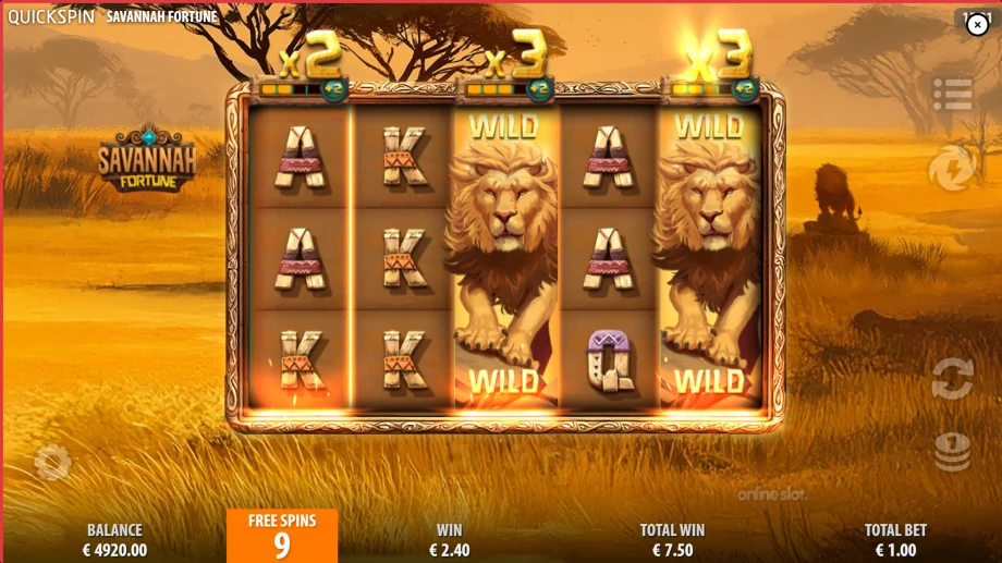 savannah fortune slot free spins