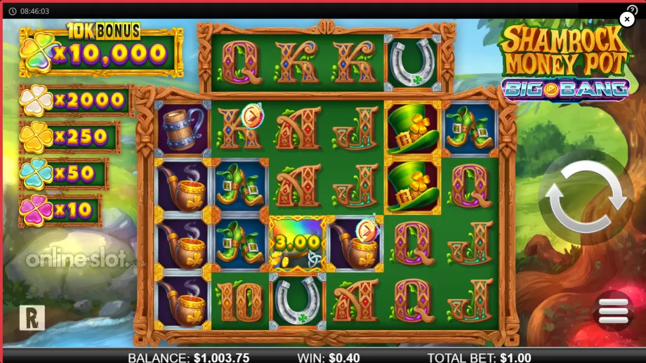 shamrock money pot big bang slot base game