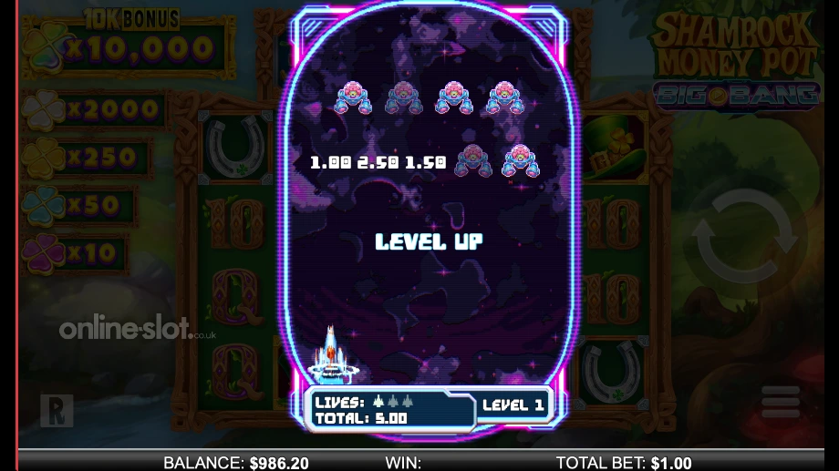 shamrock money pot big bang slot big bang feature