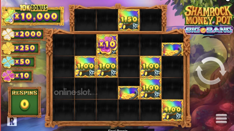 shamrock money pot big bang slot bonus respins