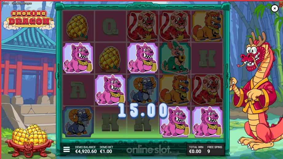smoking dragon slot free spins