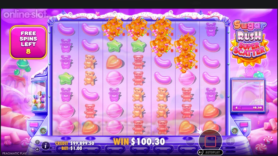 sugar rush super scatter slot free spins