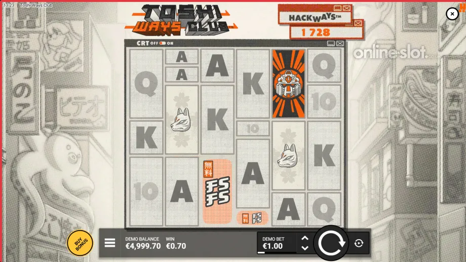 toshi ways club slot base game