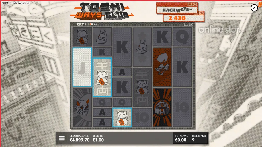 toshi ways club slot free spins