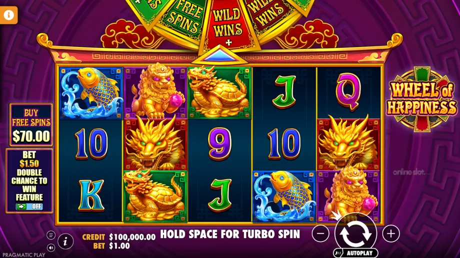 wheel of happiness slot base game