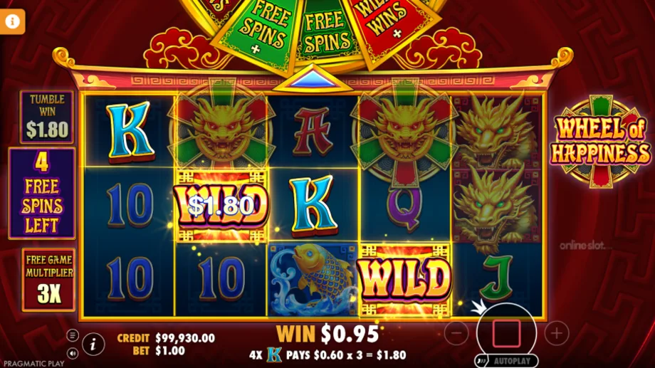wheel of happiness slot free spins