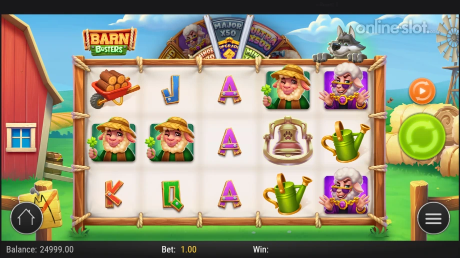 barn busters slot base game