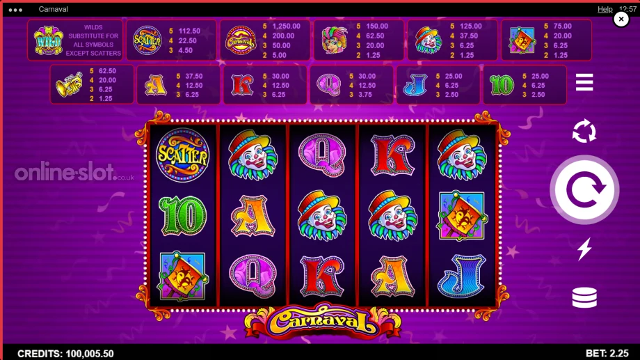 carnaval-slot-base-game
