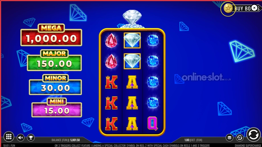 diamond supercharge slot base game