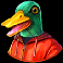 duck hunters happy hour duck mask man symbol