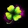 emerald king wheel of wealth four leaf clover symbol