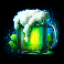 emerald king wheel of wealth pint glass symbol