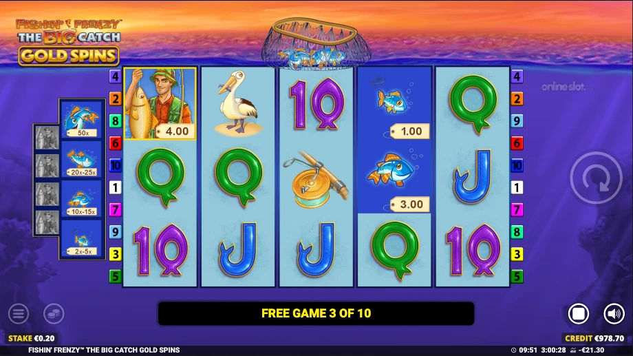 fishin frenzy the big catch gold spins slot free spins