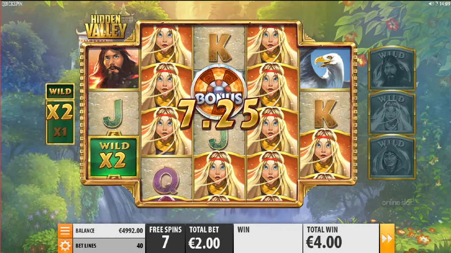 hidden valley slot free spins