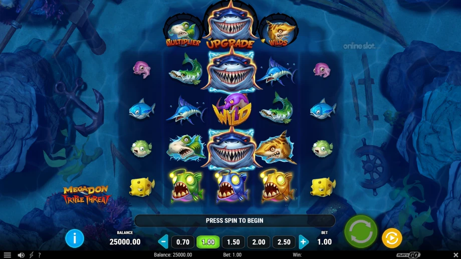 megadon triple threat slot base game
