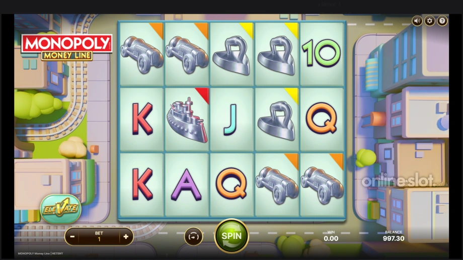 monopoly money line slot base game