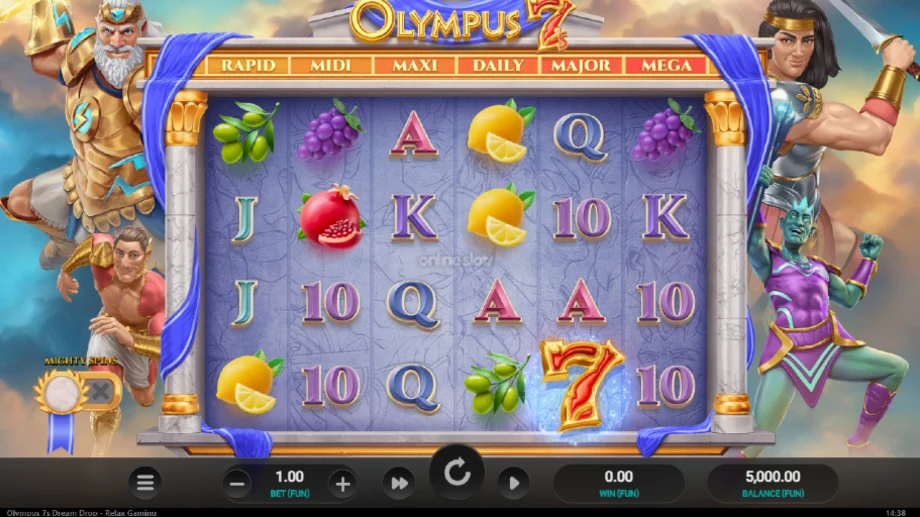 olympus 7s dream drop slot base game