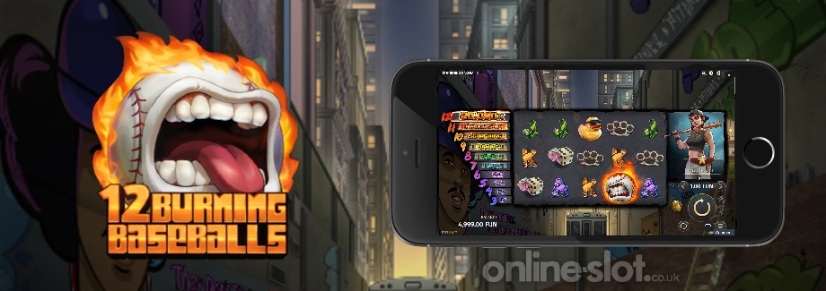 12 burning baseballs mobile slot