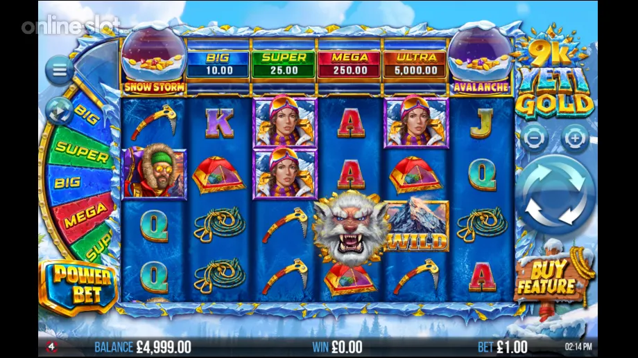 9k yeti gold slot base game