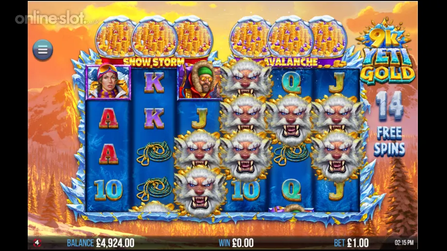 9k yeti gold slot free spins