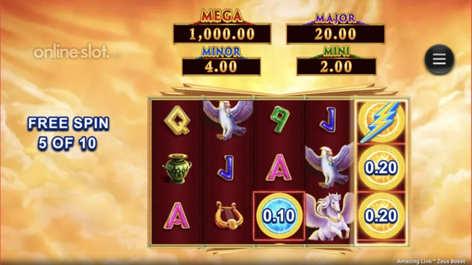 amazing link zeus boost slot free spins