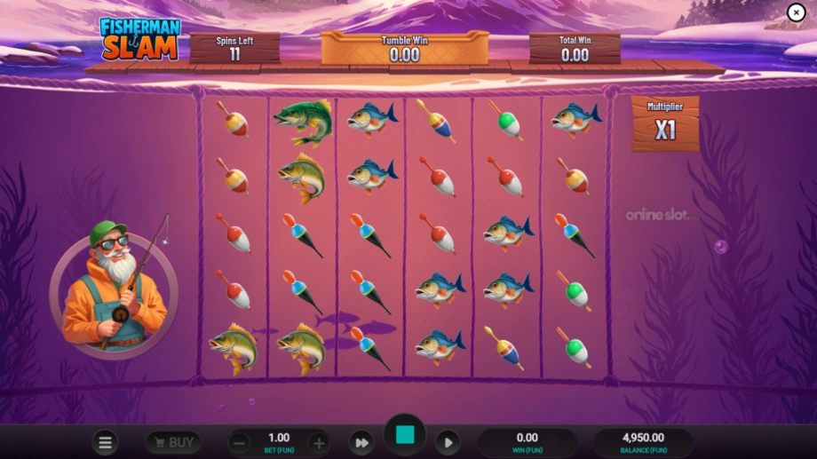 fisherman slam slot free spins