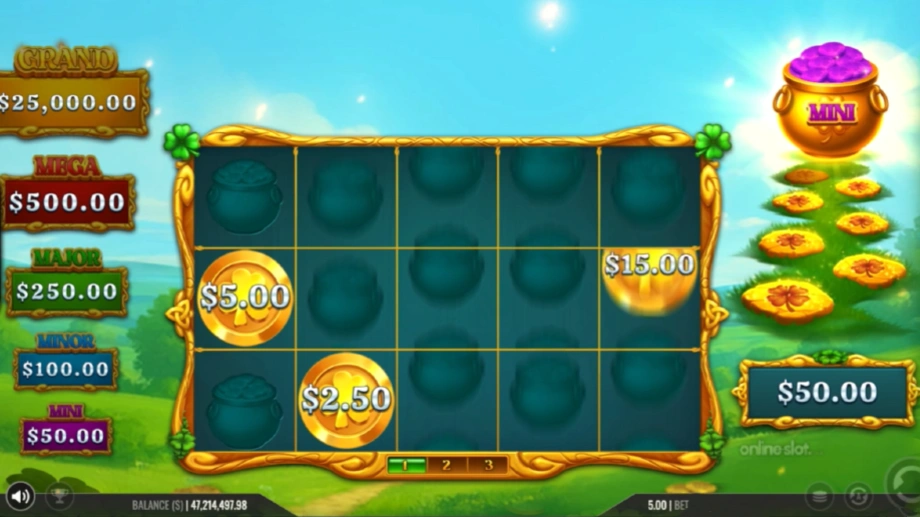leprechaun charms rainbow jackpots slot hold spin