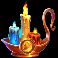 mega fire blaze 3 witches candle holder symbol