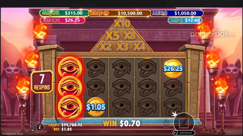 mummy jewels 100 slot respins