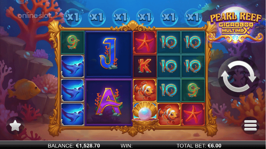 pearl reef gigablox™ multimax™ slot base game