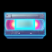 retro returns blue tape symbol