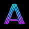 retro returns letter a symbol