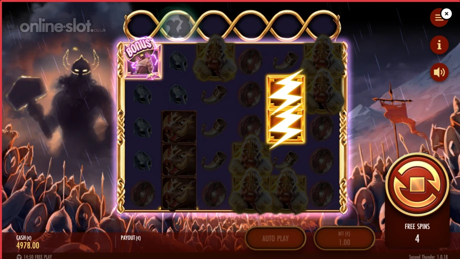 second thunder slot free spins