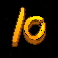 supersized number ten symbol